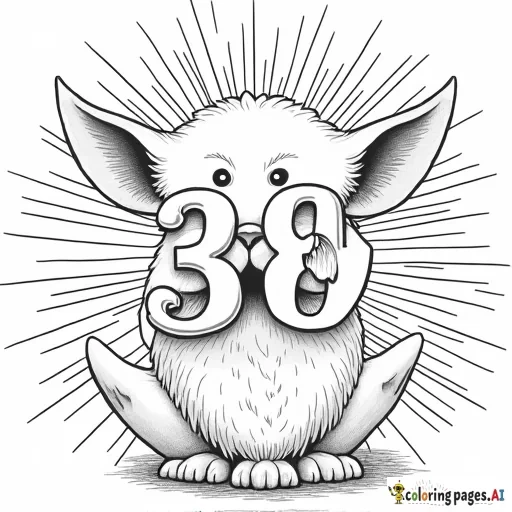 Coloring page with the following words: 30 & triumphant