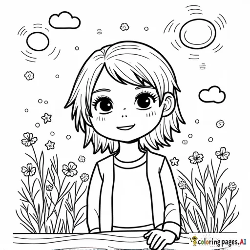 Colouring page where colours are mentioned in Hindi and children have to color - Free Printable Coloring Page