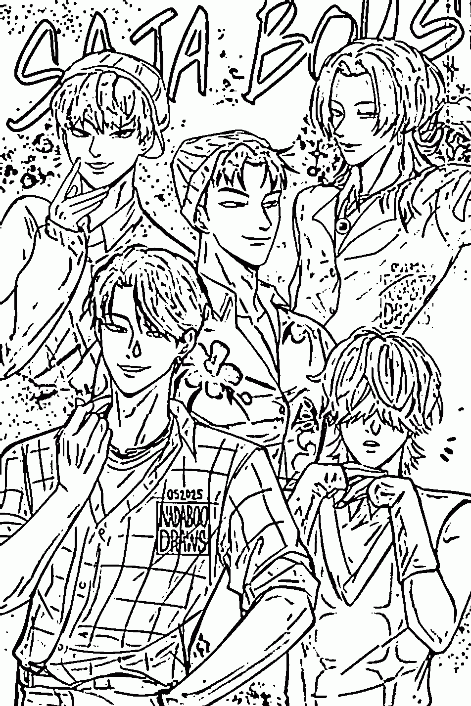 Converted from uploaded image using anime - Free Printable Coloring Page