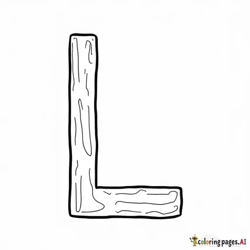 create a fun coloring page about the letter L and the number 14 for a preschool girl