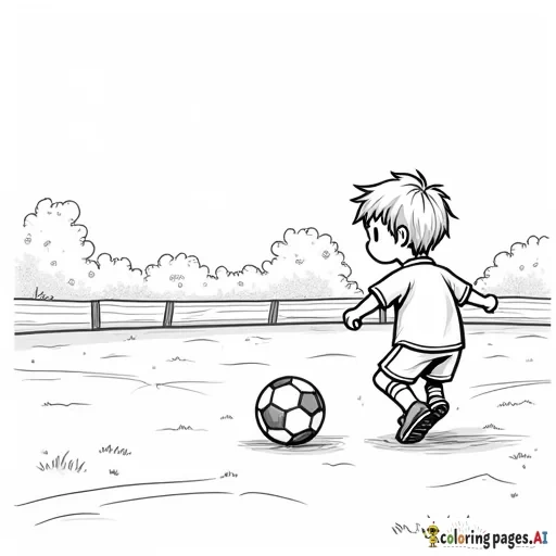 Create an image of a kids soccer game with a blank area at center field