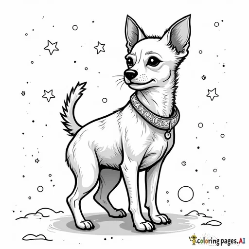 Create Christmas New Year Pages with Chinese Crested Chihuahua Mix (Benji the Chi-Chi)