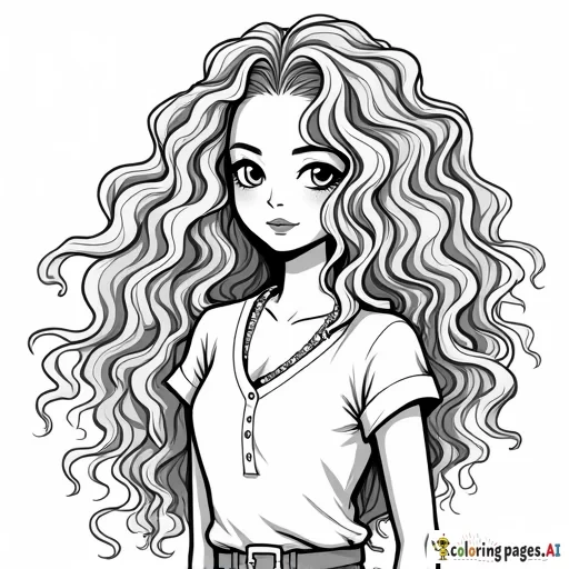Curly hair woman magic adventure attack