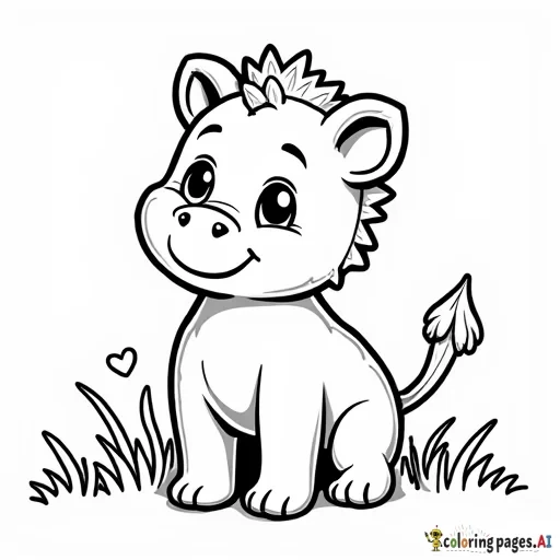 cute animal coloring page