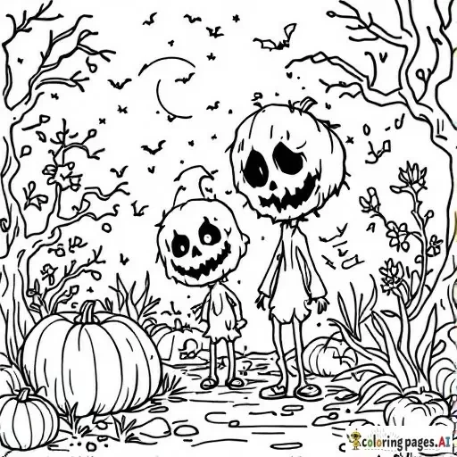 cute halloween coloring for kids