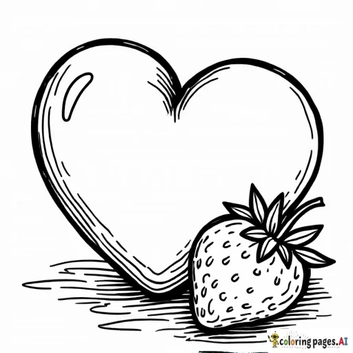 cute hearts in strawberries on the side