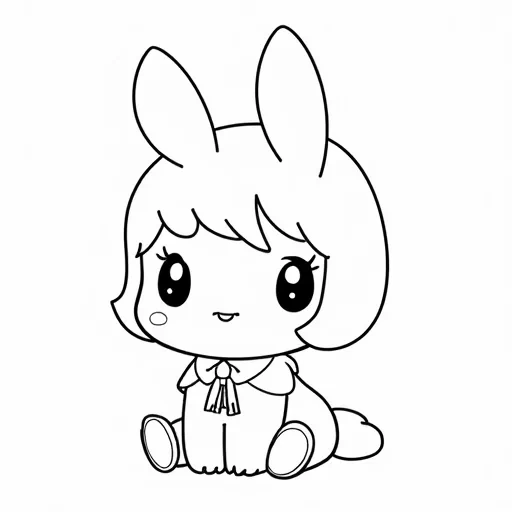 cute my melody coloring pages