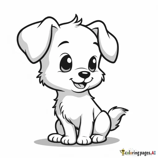 cute puppy carton detail