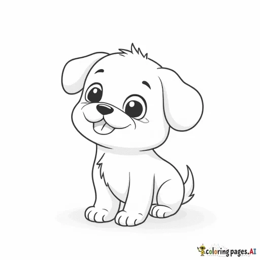 cute puppy carton with a bit of detail