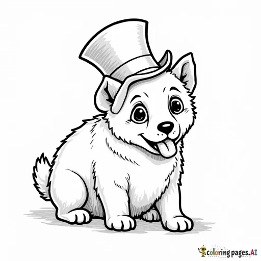 dog wearing a top hat