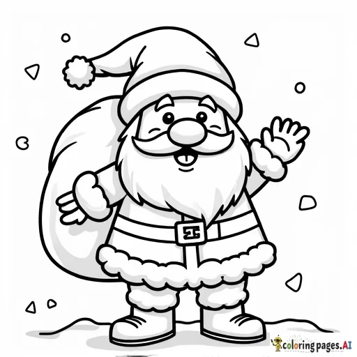 easy color by number santa page for kids