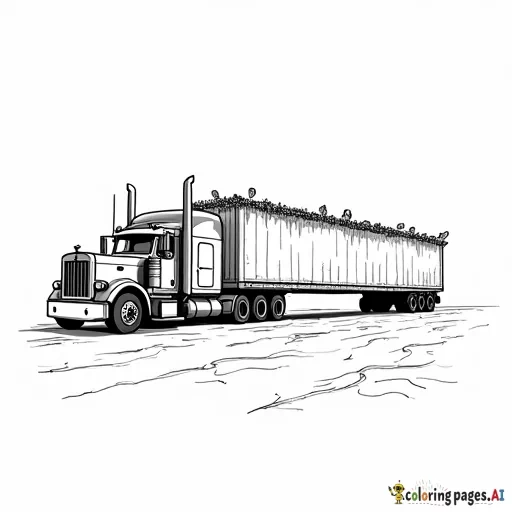 eighteen wheeler truck with christmas lights