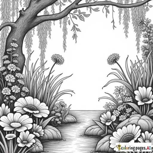 Fantasy Garden Coloring Book for Adults - Free Printable Coloring Page