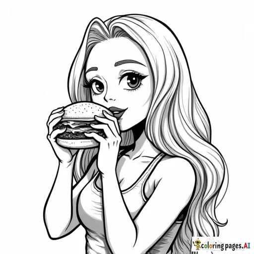 fit girl eating a BIG JUICY BURGER
