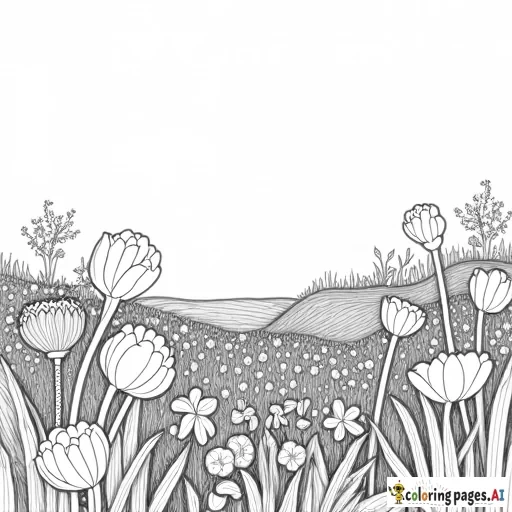 flowers in a large field