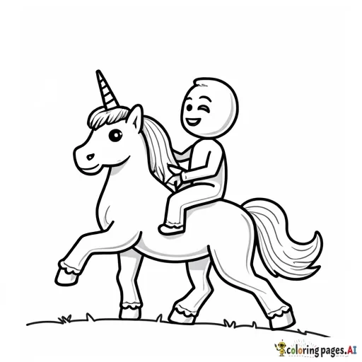 Gingerbread riding unicorn