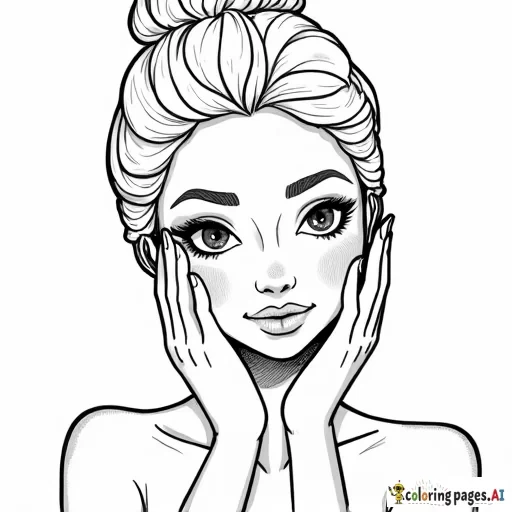 girl putting on skincare