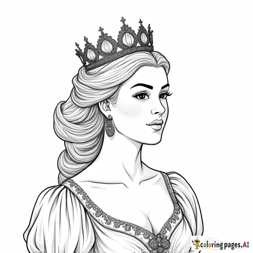 GORGEUS QUEEN PORTRAIT, IN CLASSIC ROOM