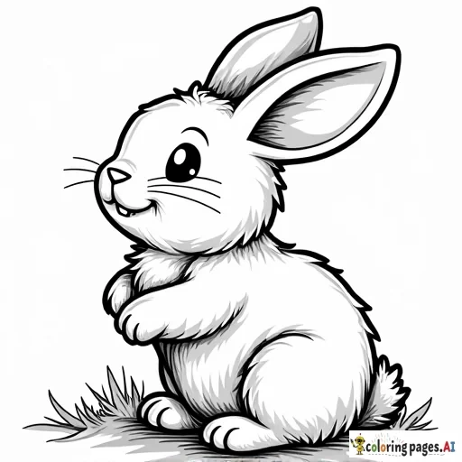 Halloween coloring pages with a rabbit