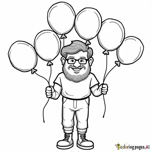 “Happy Birthday Great Grandpa” with balloons