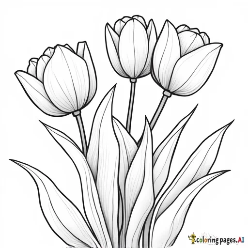 Happy Mother's Day with Tulip Flowers