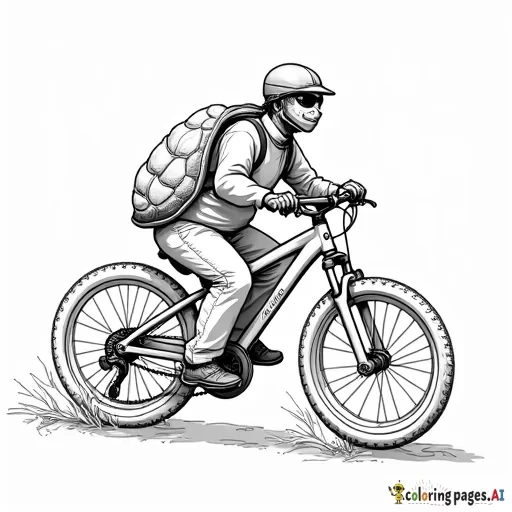 Have turtles riding a bike