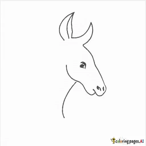 horse coloring page for kids