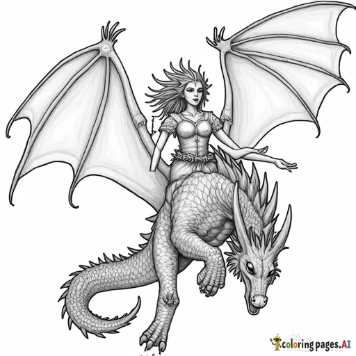 khaleesi flying on a dragon