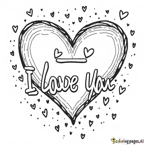 indonesia flag and mexico flag in the top corners with the words, "I love you", in the middle of the page with a heart surrounding the words. little hearts are randomized on the page