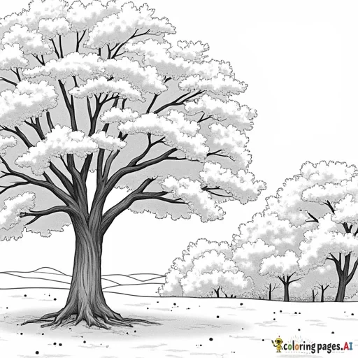 Japanese  princess cherry trees blooms maple trees