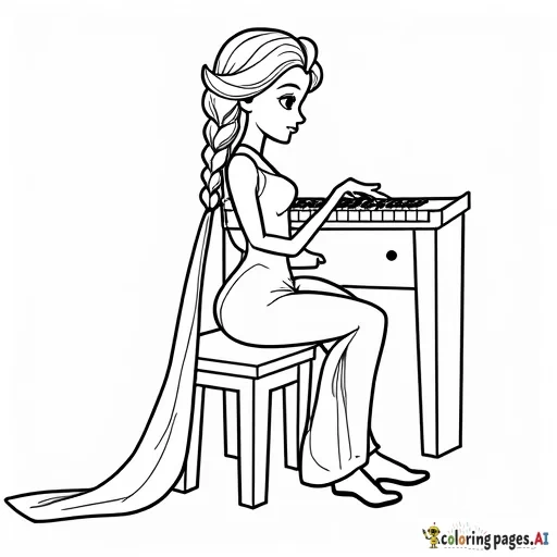 elsa playing piano