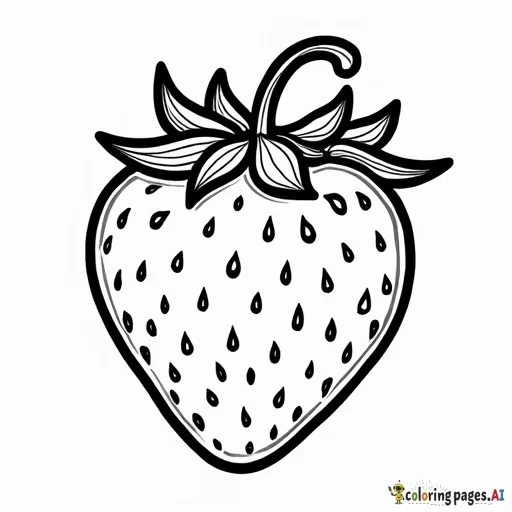 kids coloring book strawberry with kid drawing feeling