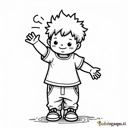 kids in shirts and pants praising