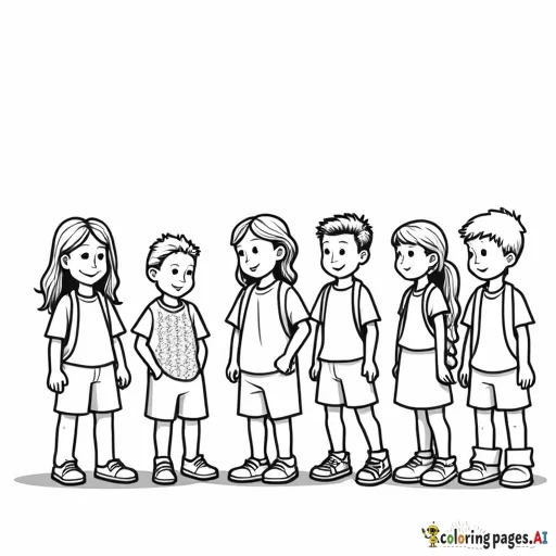 kids waiting in line for the slide