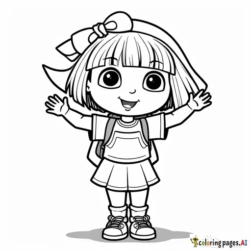 killer dora coloring page