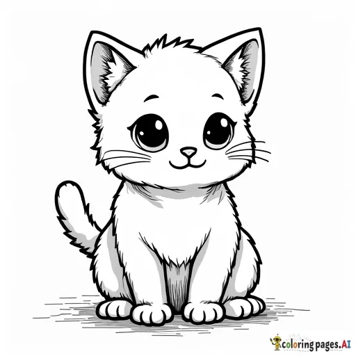 kitten coloring page