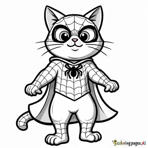 kitty cat in spiderman costume