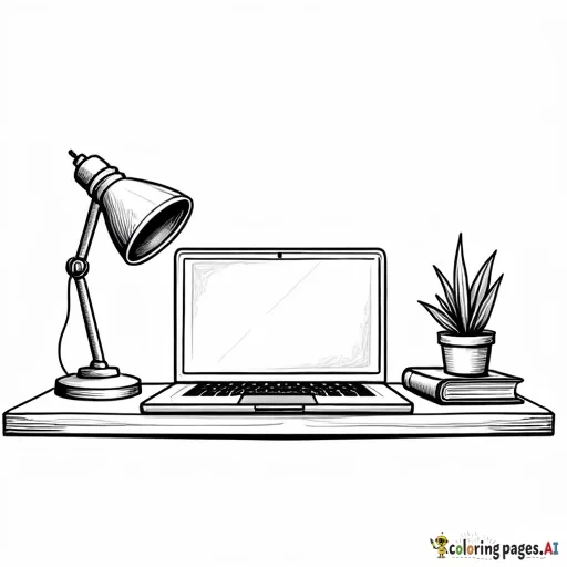 large scale mundane items on a desk, under a basic table lamp