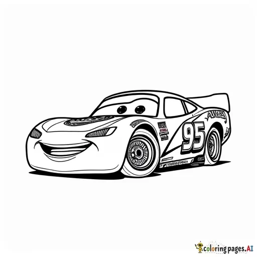 Lightning McQueen with an autozone logo