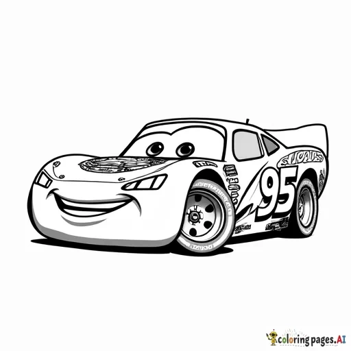 Lightning McQueen with an autozone logo