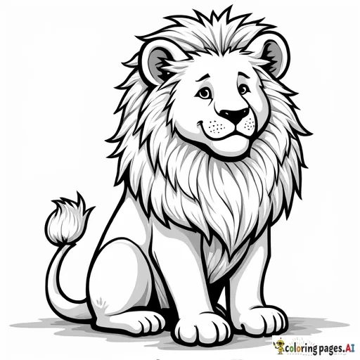 lion - Free Printable Coloring Page