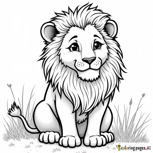 lion - Free Printable Coloring Page