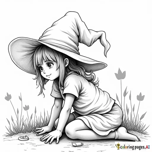 Little Girl Hurts Her Knee Because Evil Witch Attacked Her