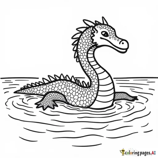 Loch Ness monster in the water