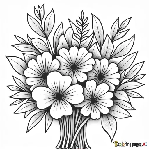 Lots of different Flowers and fruits a bouqet