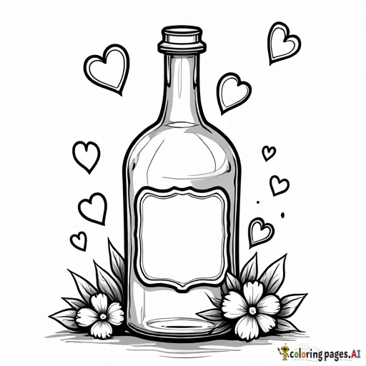 Love Potion in wine bottle