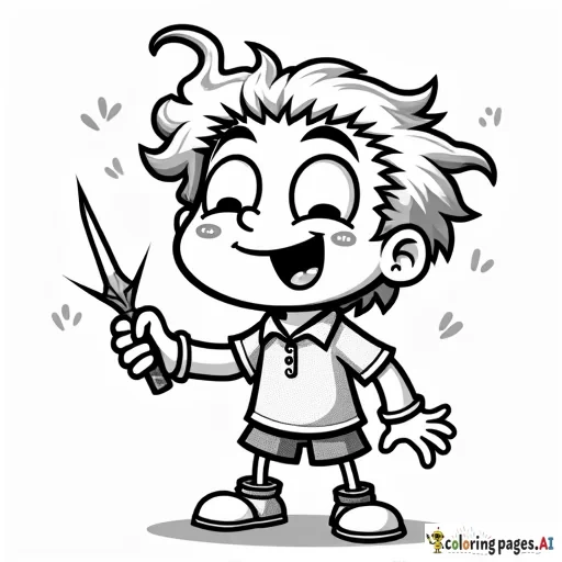 make a cartoon character that resembles an elementary teacher going mad