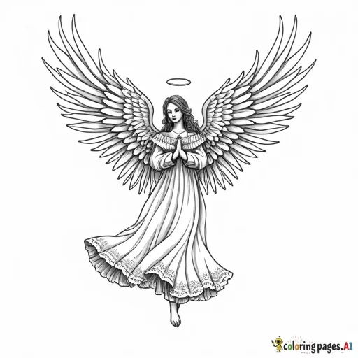 make me a 40 page black and white coloring book with bold lines, of christmas angels, beautiful, stunning, original pictures, fun to color, and easy to sell to make a lot of money online, need front cover and back cover