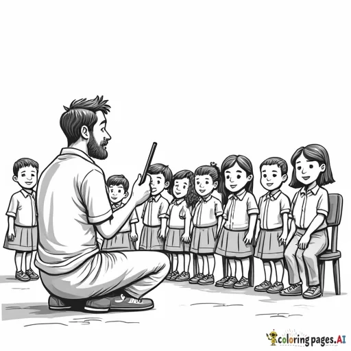 man teaching sunday shcool to a room full of children