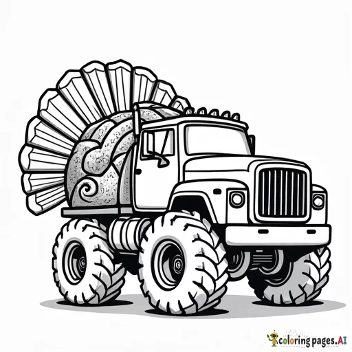 monster truck turkey in back Silas